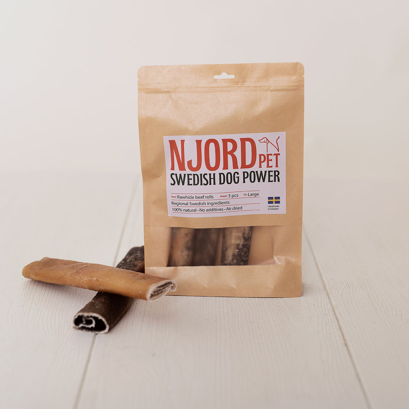 Njord Pet - Beef roll with hair